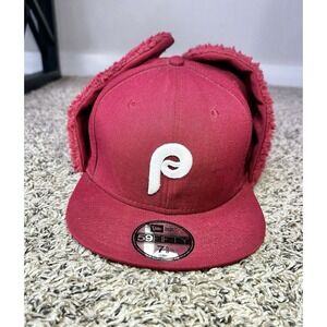 Philadelphia Phillies New Era 59FIFTY Fitted Hat 7 5/8 Winter Dogear Earflaps